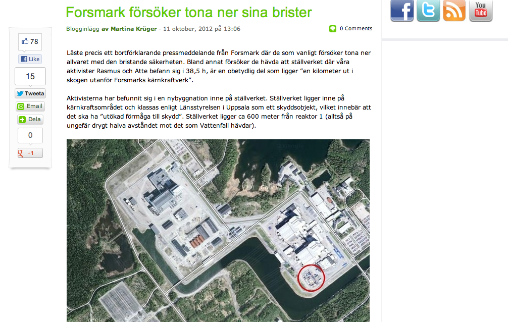 näthån, Hån, Forsmark, Facebook